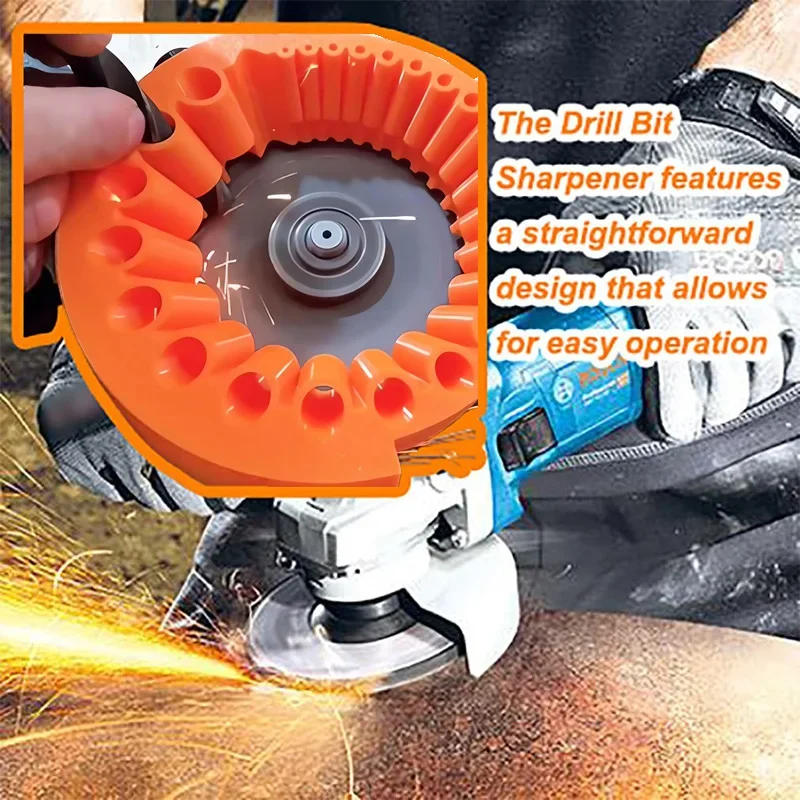 1 drill grinding and polishing auxiliary tool, 25-hole thickened 115/125 angle grinder accessories, drill refurbishment tool