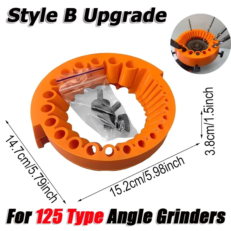 1 drill grinding and polishing auxiliary tool, 25-hole thickened 115/125 angle grinder accessories, drill refurbishment tool