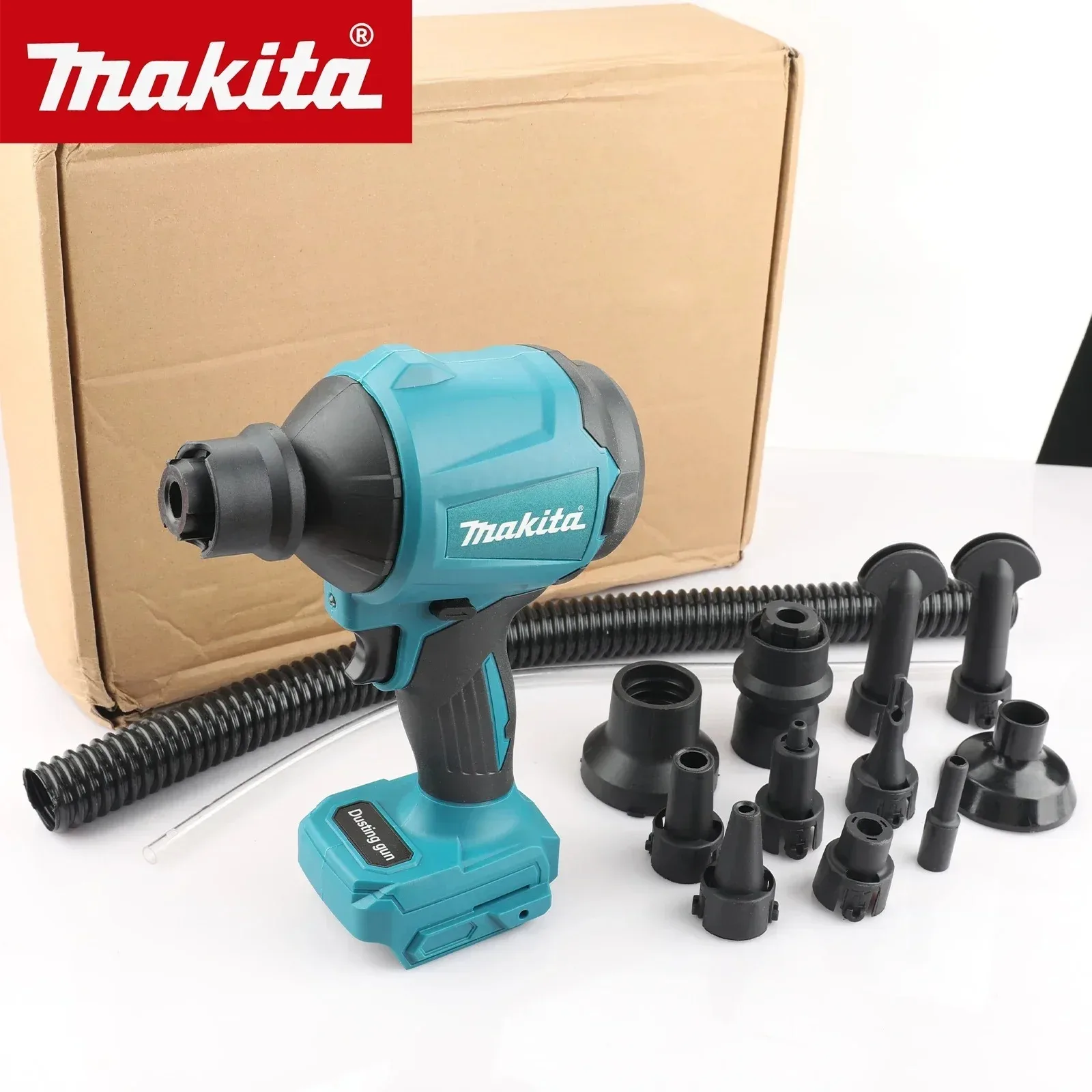Makita DAS180 18V Brushless Cordless Air Blower Dust Removal Tool with Nozzle for Machinery and Workbench Cleaning