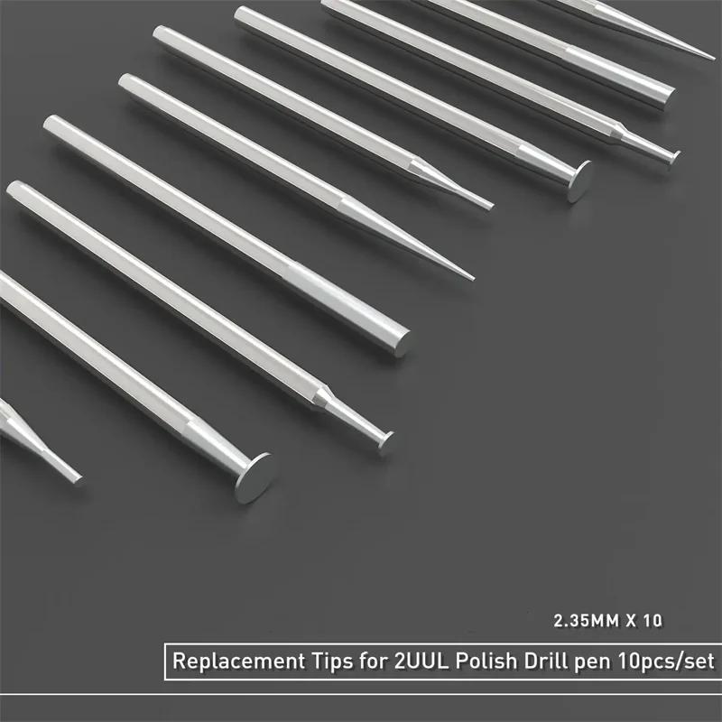 2UUL Replacement Tips for Polishing Pen 10pcs/set 2.35mm Grinding Pen Universal Polishing Head Mobile Phone Repair Tools Set