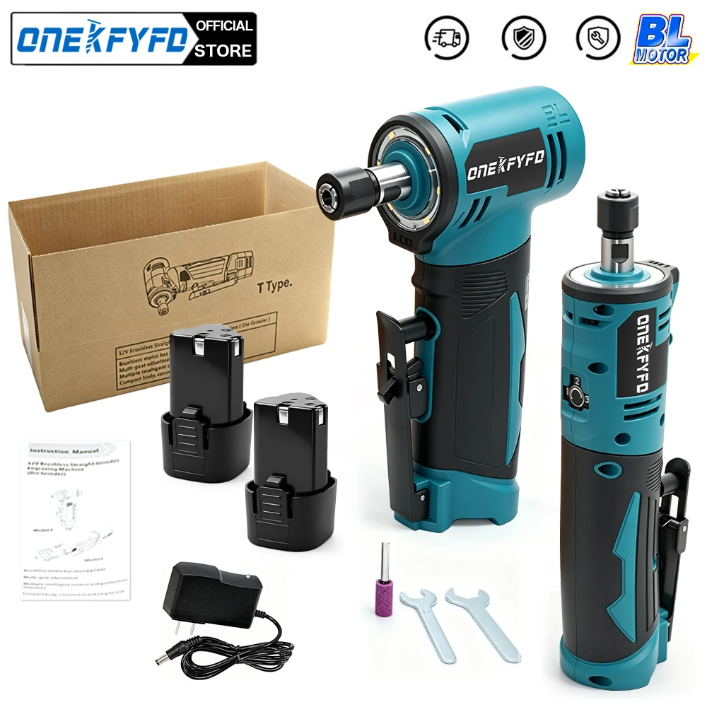 12v Brushless Angle Grinder Electric Grinder Small Handheld Electric Grinder Jade Grinding Polishing Cutting Engraving Tool