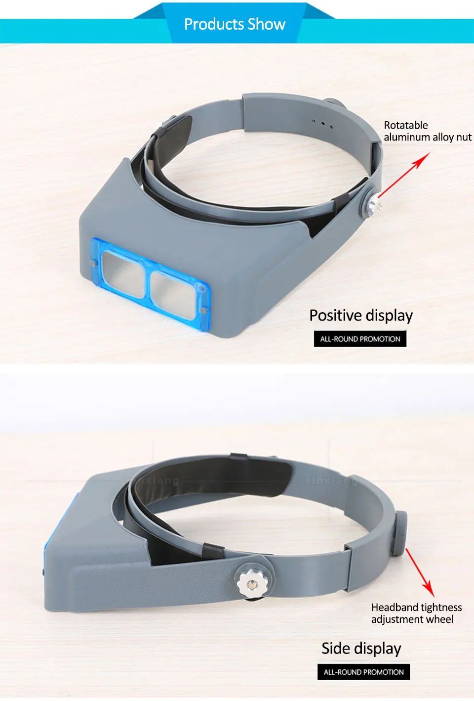 1.5X2X2.5X3.5X Professional Head Wearing Magnifier Optivisor Eye Loupe 4 Lens Magnifier For Watch Repair Jewelry Making Welding