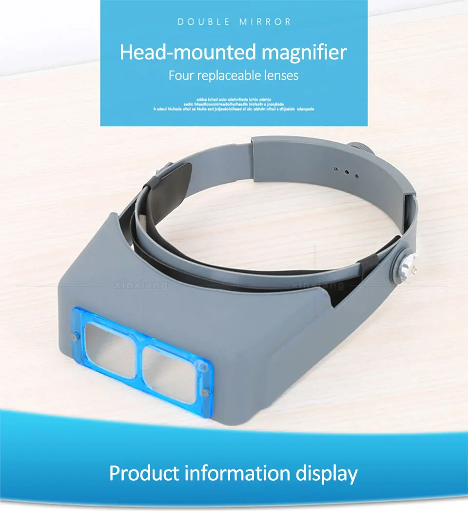1.5X2X2.5X3.5X Professional Head Wearing Magnifier Optivisor Eye Loupe 4 Lens Magnifier For Watch Repair Jewelry Making Welding