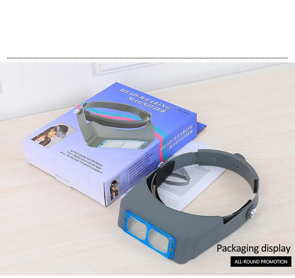 1.5X2X2.5X3.5X Professional Head Wearing Magnifier Optivisor Eye Loupe 4 Lens Magnifier For Watch Repair Jewelry Making Welding
