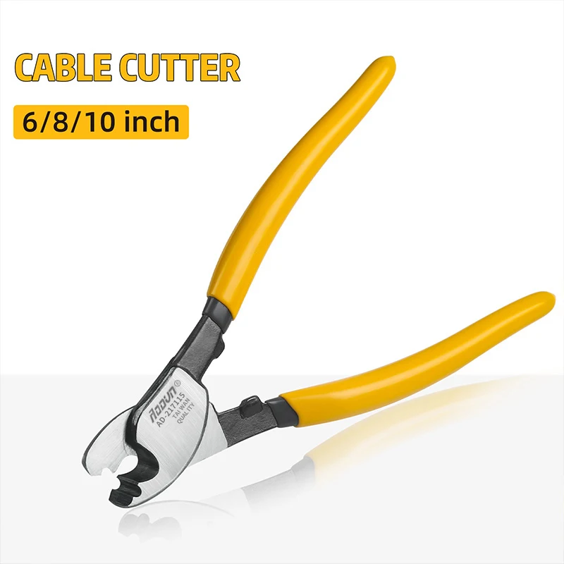 BAIHU 6/8/10 inch Insulated Cable Cutter Electrician Professional Pliers Shock Wire Stripper Pliers Cable Scissors Hand Tools