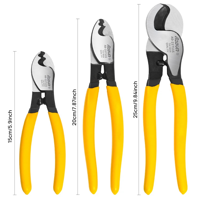 BAIHU 6/8/10 inch Insulated Cable Cutter Electrician Professional Pliers Shock Wire Stripper Pliers Cable Scissors Hand Tools
