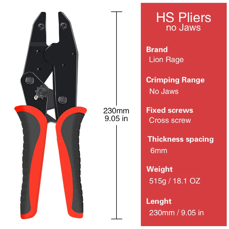 1pcs Crimping Pliers Jaw HS Pliers 9 Inches For Spring Insert Pre-Insulated, Waterproof Tube Type Coaxial Cable Termination