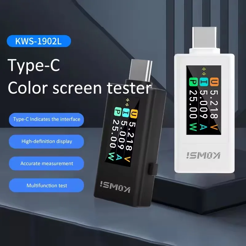 10 in 1 DC Type-C USB Tester Current 4-30V Voltage Meter Timing Ammeter Digital Monitor Cut-off Power Indicator Bank Charger