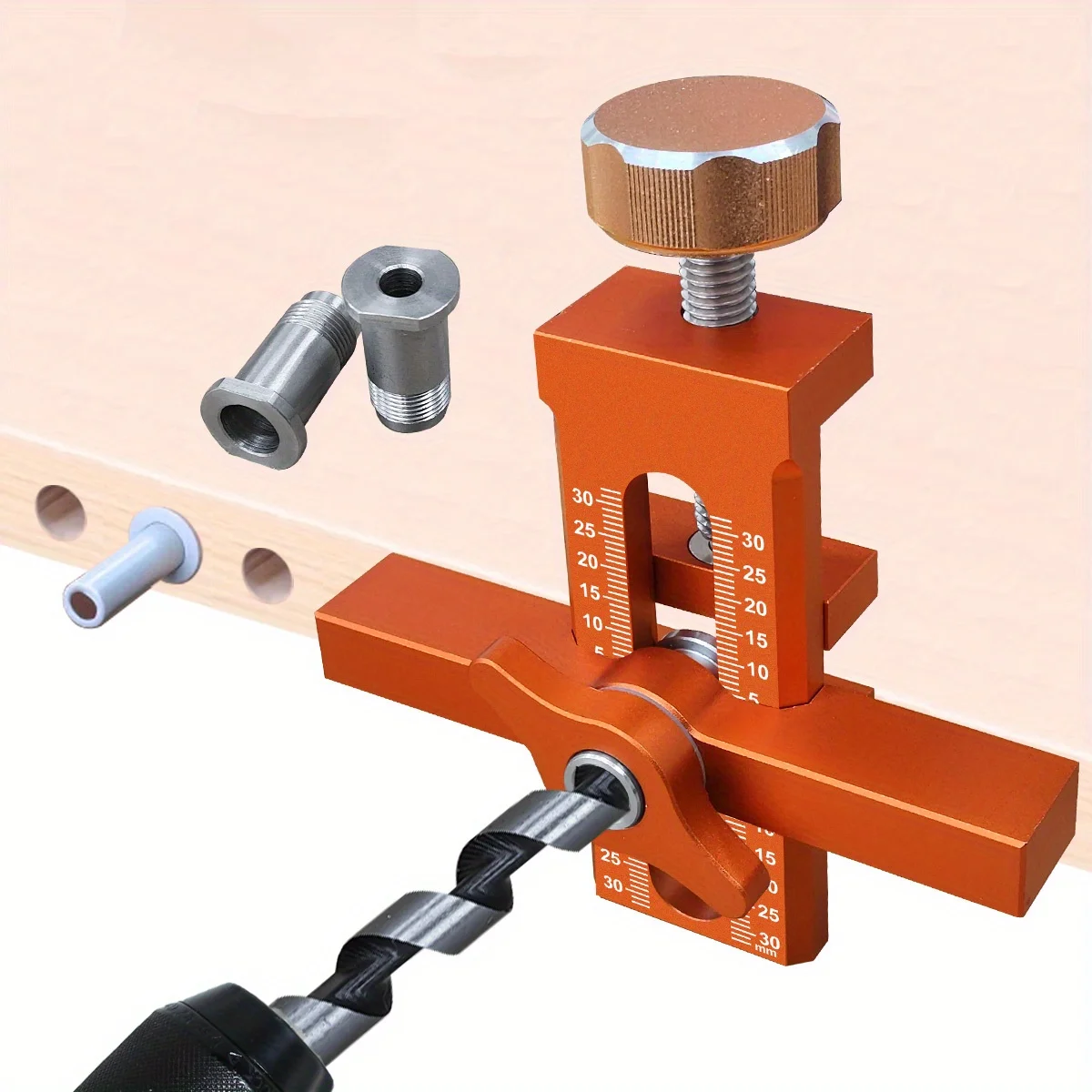 2 in 1 Cabinet Door Installation Positioner, 6/8/10mm Rebounder Punched Mounting Jig Wardrobe Cabinet Door Panel Installation