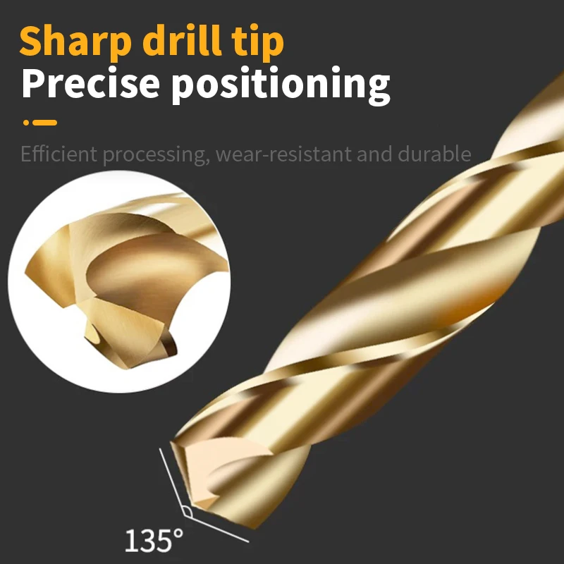 HSS Drill Bit M35 Cobalt High Speed Steel Twist Drill 1mm-13mm Tool Set Accessories For Metal Stainless Steel Iron Drilling Tool