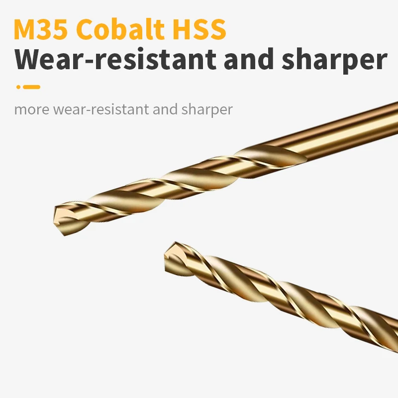 HSS Drill Bit M35 Cobalt High Speed Steel Twist Drill 1mm-13mm Tool Set Accessories For Metal Stainless Steel Iron Drilling Tool