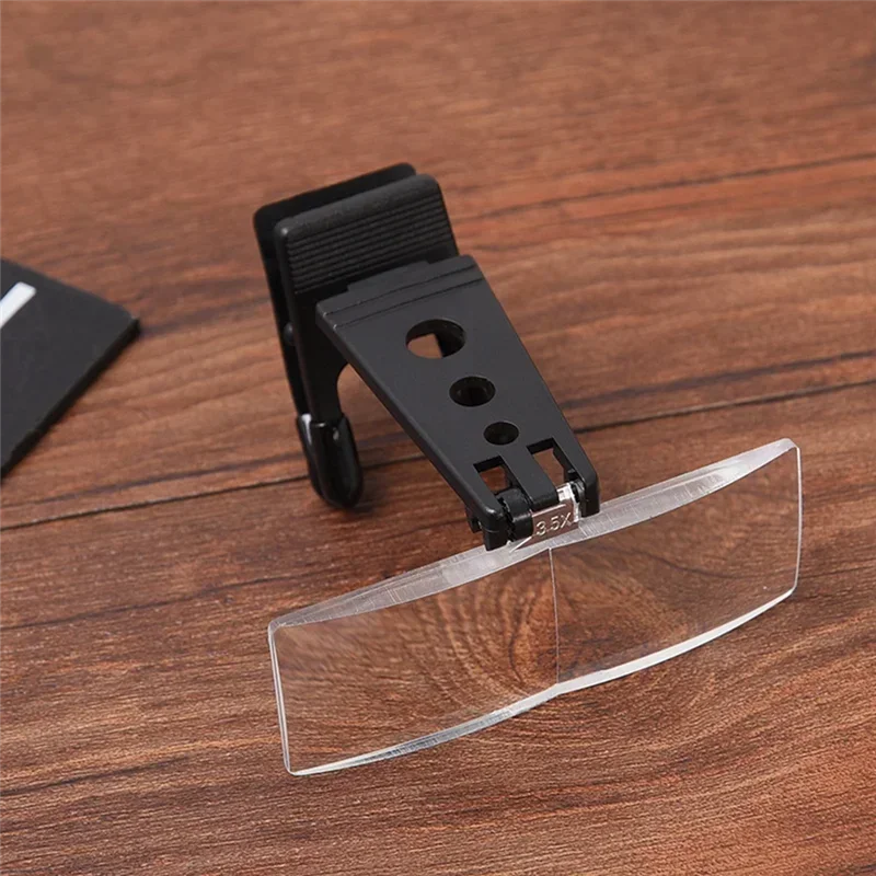 Glasses Style Magnifying Glass with Clip for Reading Wooden Horse-Type Surgical Magnifying GlassThree Sets of Lenses
