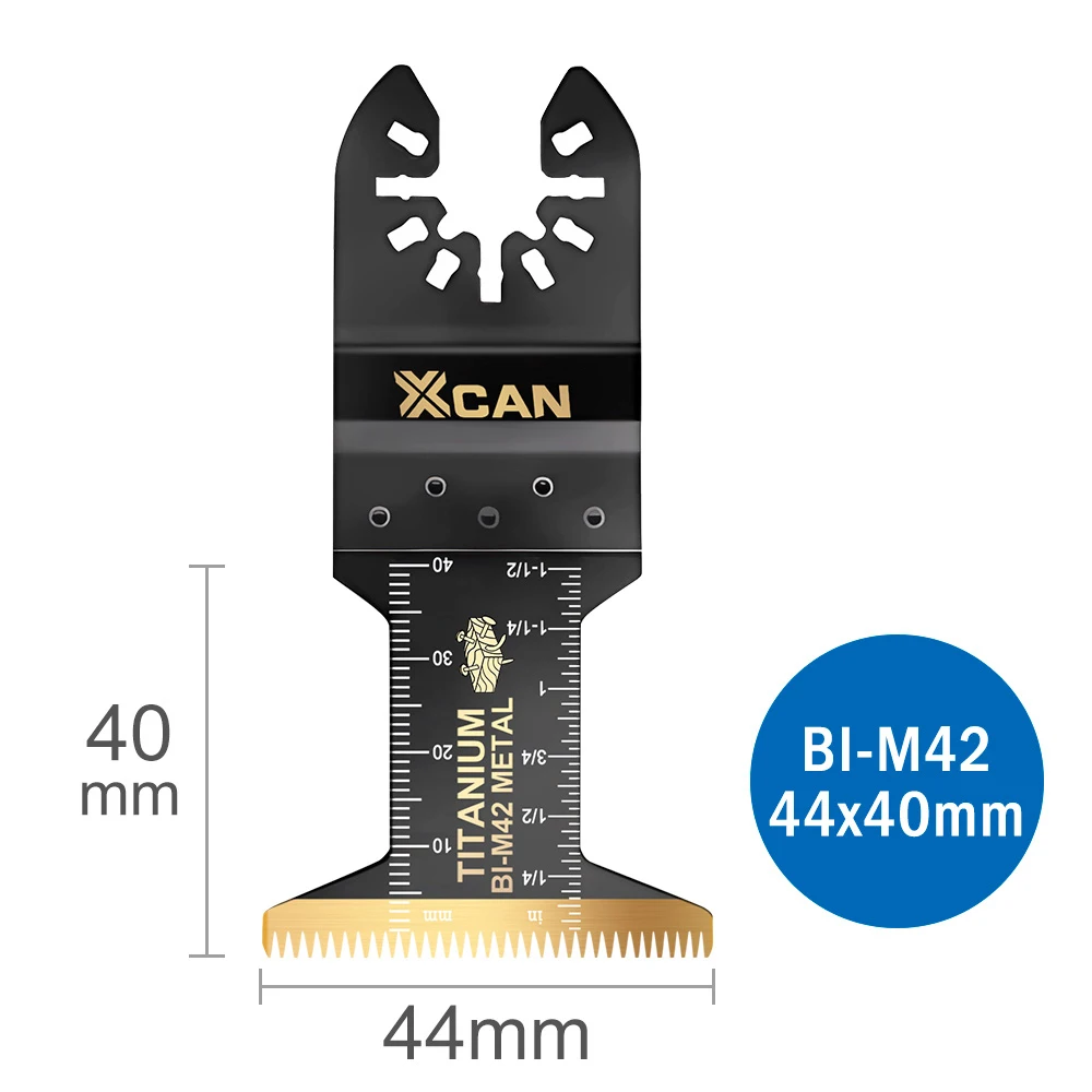 XCAN 44mm Titanium Oscillating Saw Blades Metal Cutting Multitool Blades Sharp Multi Cutter Blade For Metal Wood Plastic