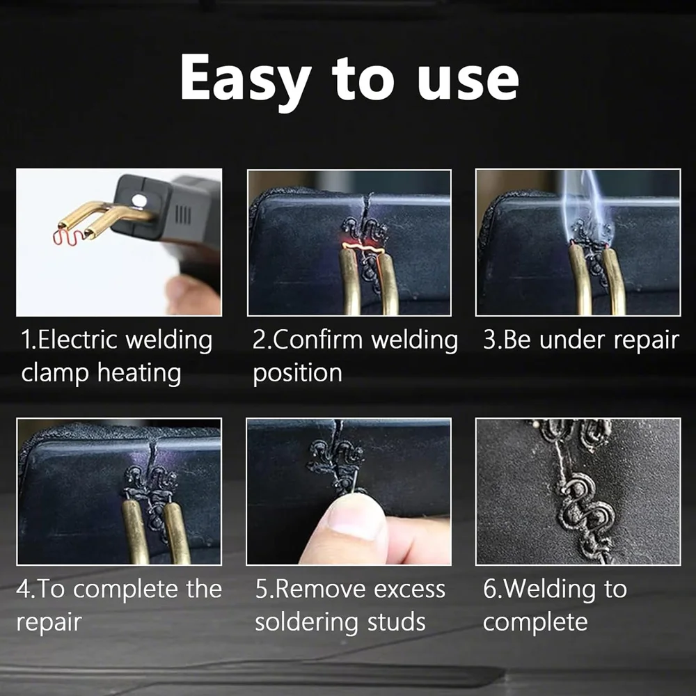 Besper 400/600/800Pcs Cut Wave Staples Hot Stapler Plastic Repair Standard Pre Cut Hot Staples Electric Soldering