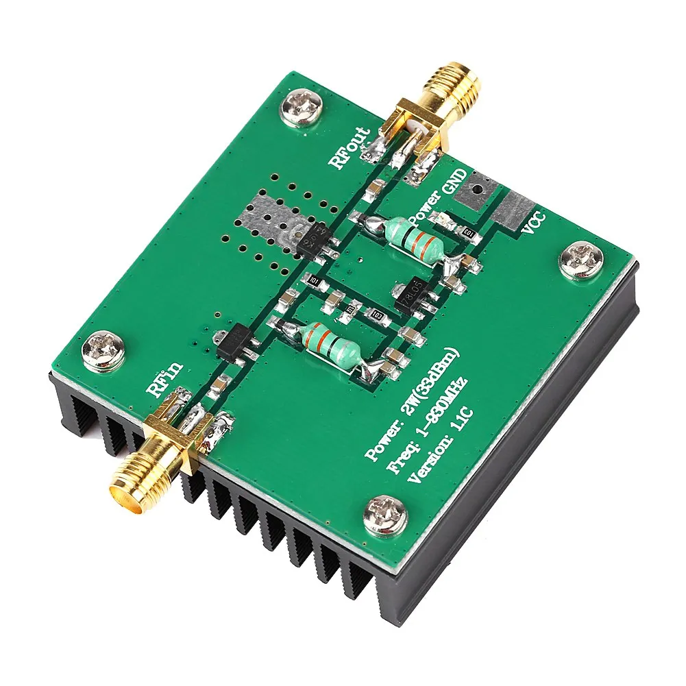 1-930MHz 2W RF Broadband Power Amplifier Module, Suitable for Radio, FM, HF, VHF Broadband Power Amplifiers RF Power Amplifier