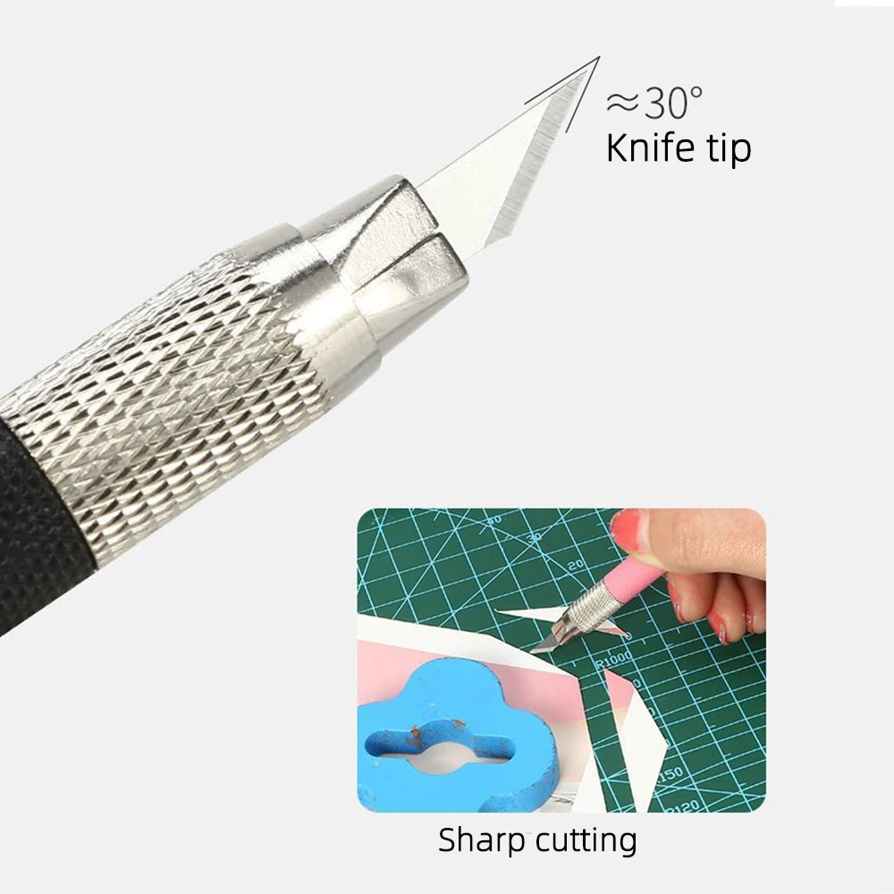 23Pcs Carving Knife Model Hand Account Pen Knife Ceramic Blade for Model Making Tool Knife Rubber Seal Cutting Mobile Phone Film
