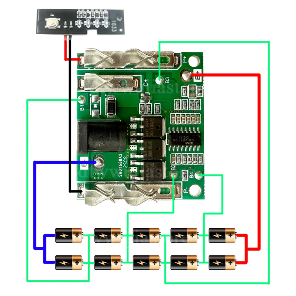 No Original for Makita Li-ion Battery Storage Box Case PCB BMS Protection Circuit Board for Lomvum Zhipu Hongsong Jingmi Housing