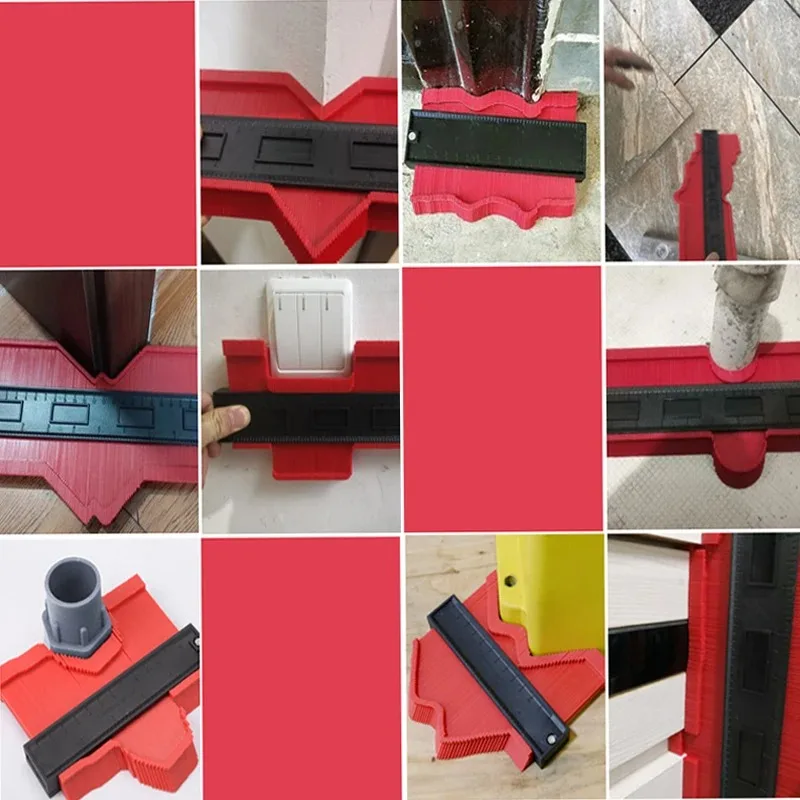 Profile Duplicator Contour Gauge for Woodworking Tiling Plastic Measuring Ruler Line Copier Ceramic Tile Cutting Template Tool