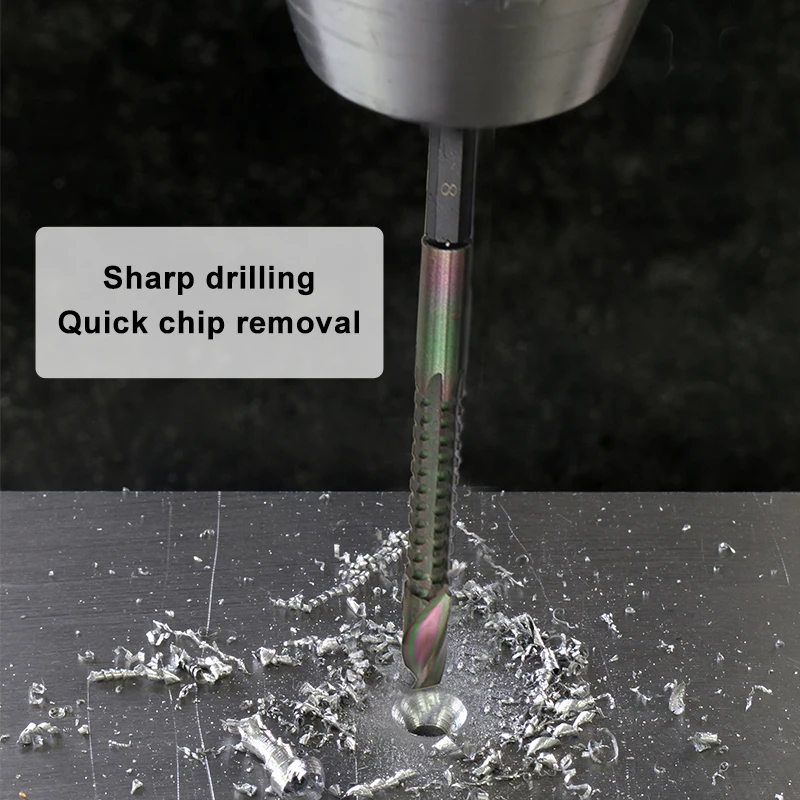 Hexagonal serrated Twist drill woodwork straight handle hole expansion groove DIY irregular hole alloy cut power tool accessory
