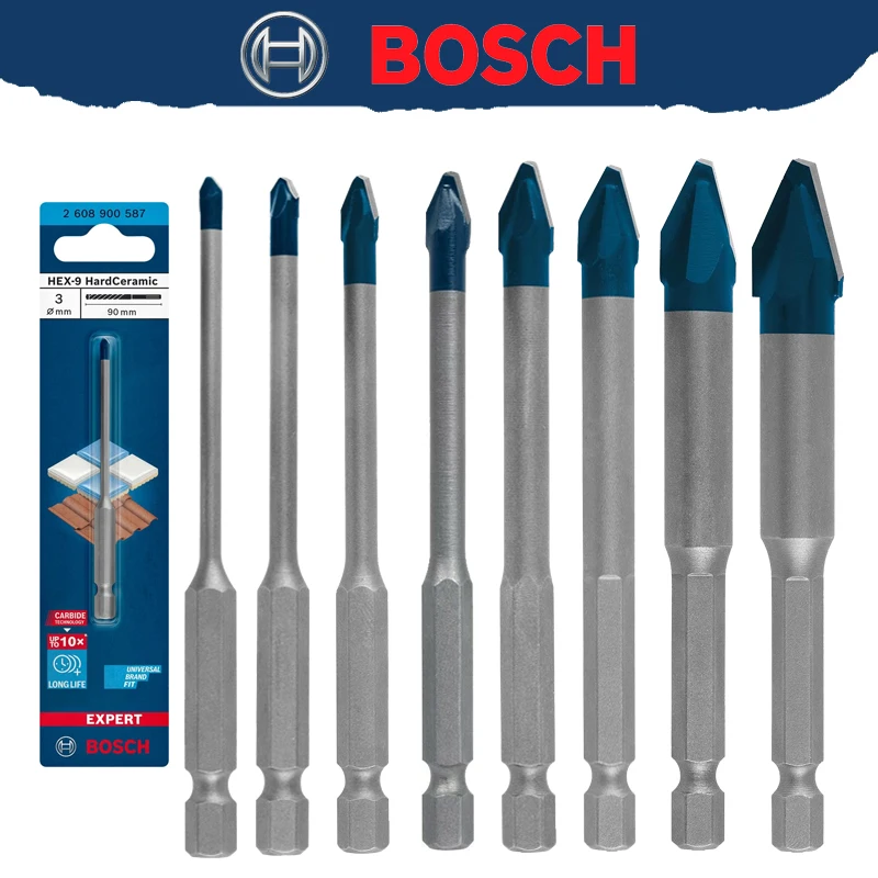 BOSCH EXPERT HEX-9 Hard Ceramic Drill Bit 10X Long Lifespan High Hardness Material Stone Drill Bit 2608900590 2608900588