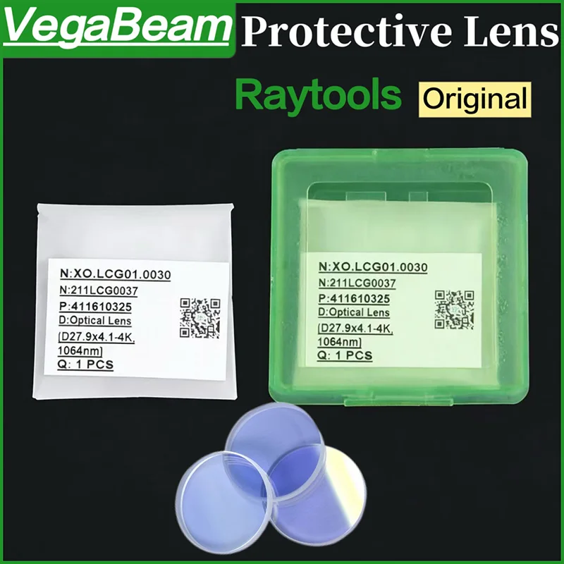 10PCS Original Raytools Lens 27.9x4.1 24.9x1.5 Raytools Protective Lens 37x7 12kw 15kw For BM109 BM110 BM111 Laser Cutting head