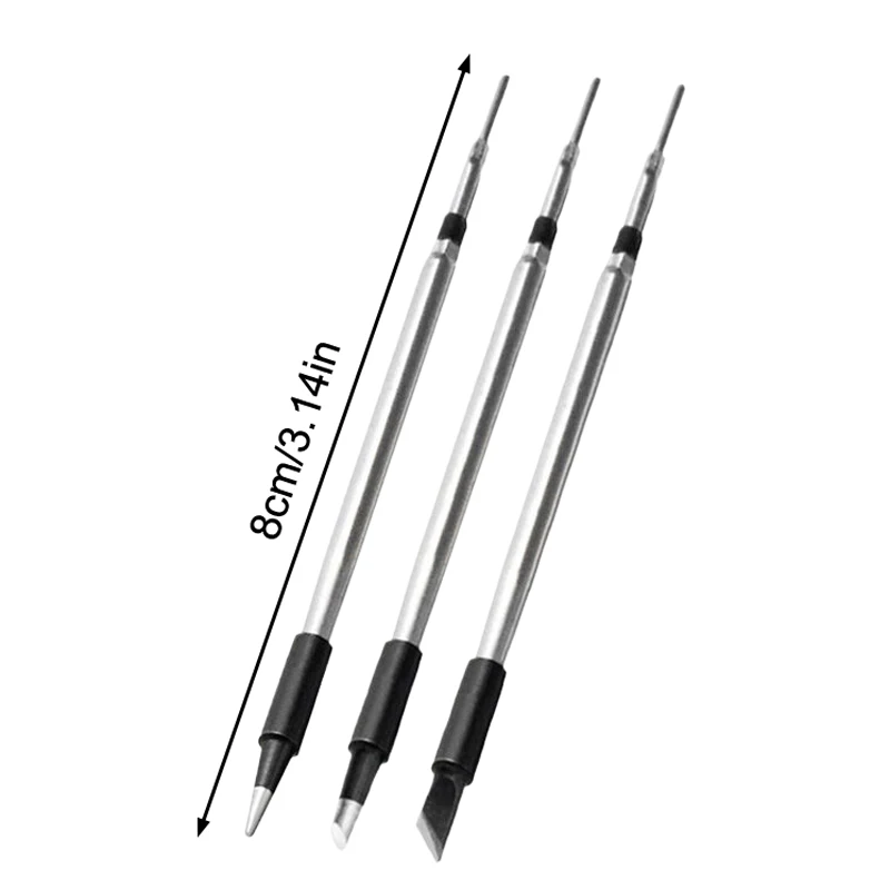 [E] 3Pcs Soldering Iron Tip USB Soldering Iron Tip 5V Battery Soldering Iron Tip Soldering Rework Accessories