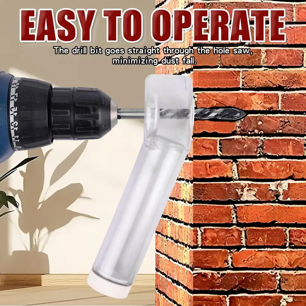 Rotating Nozzle Drill Dust Collection Box with Rotating Tilt System, Made of Plastic Material, Ergonomic and Efficient Design