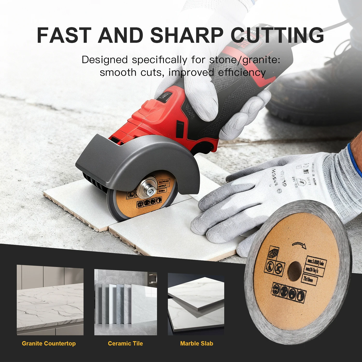 5Pcs 3 Inch Metal Circular Saw Blade Resin Cut Off Wheel Stone Cutting Disc Cutting Tools For Angle Grinder Attachment