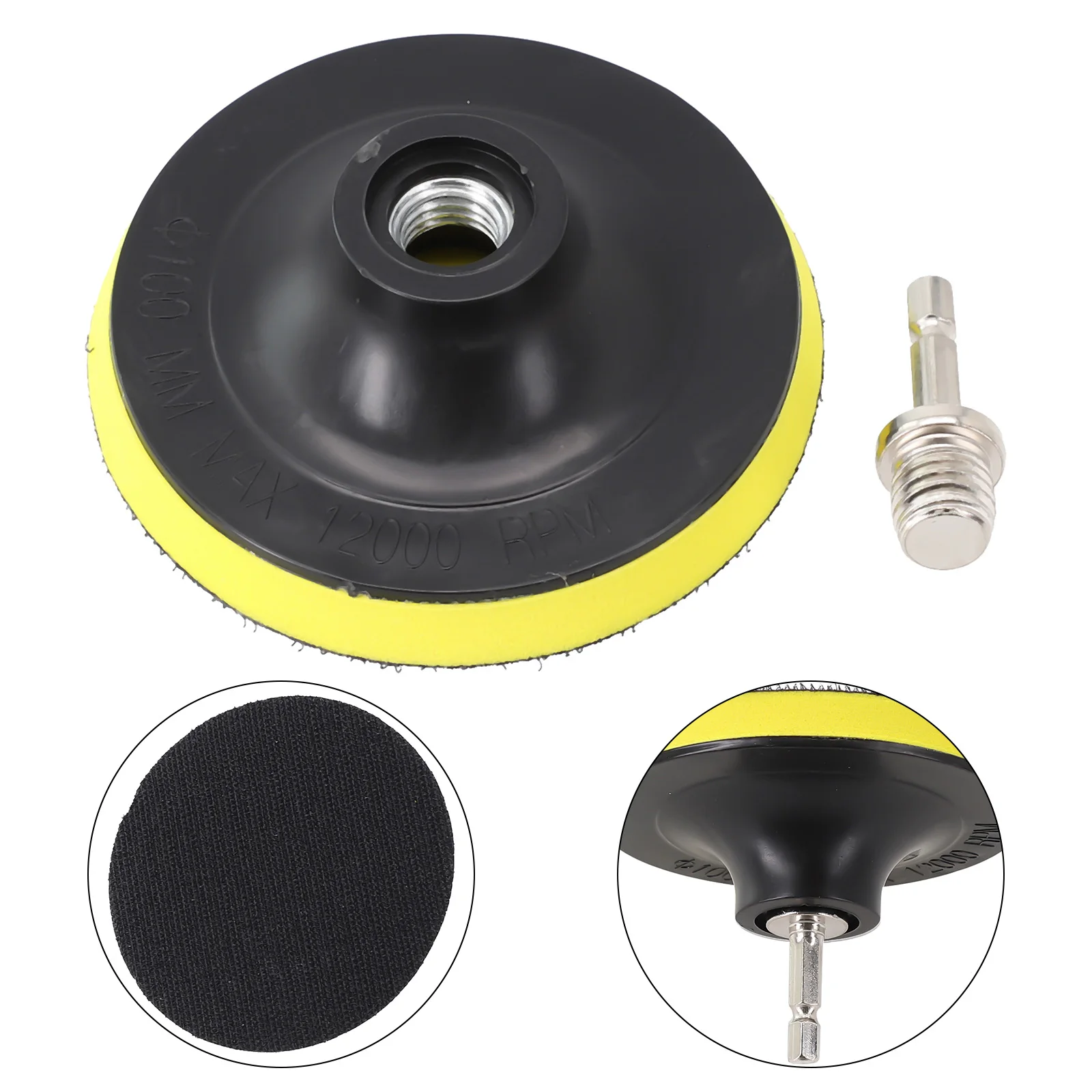 1PCS 3-7 Inch Backing Pad Polishing Plate With 10/14mm Thread Adapter Self Adhesives Polishing Plate Polisher Grinding Tools