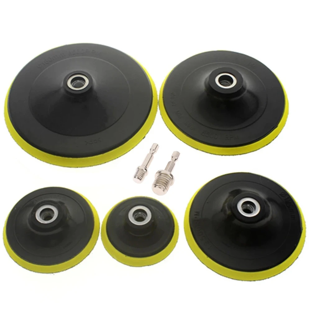 1PCS 3-7 Inch Backing Pad Polishing Plate With 10/14mm Thread Adapter Self Adhesives Polishing Plate Polisher Grinding Tools