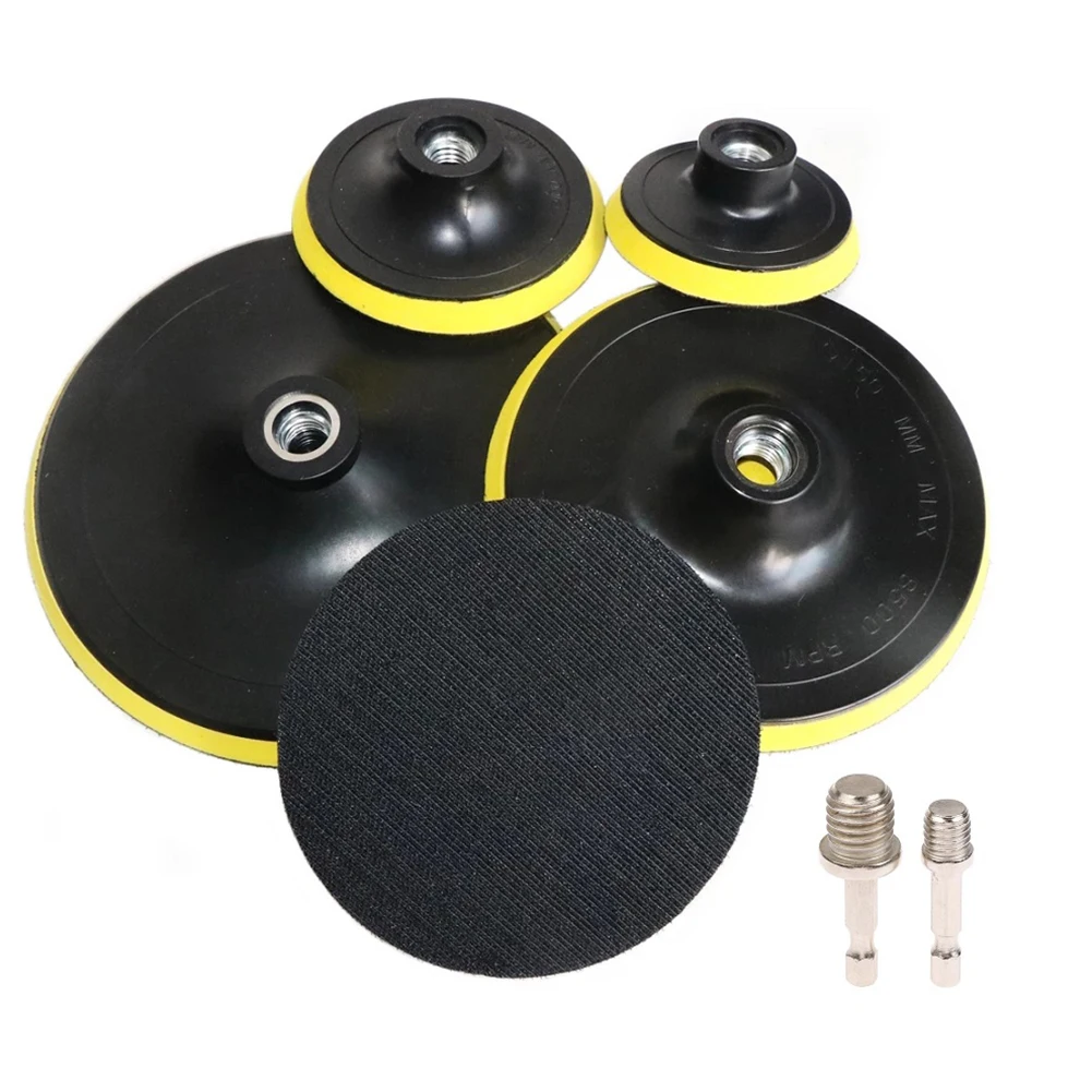 1PCS 3-7 Inch Backing Pad Polishing Plate With 10/14mm Thread Adapter Self Adhesives Polishing Plate Polisher Grinding Tools