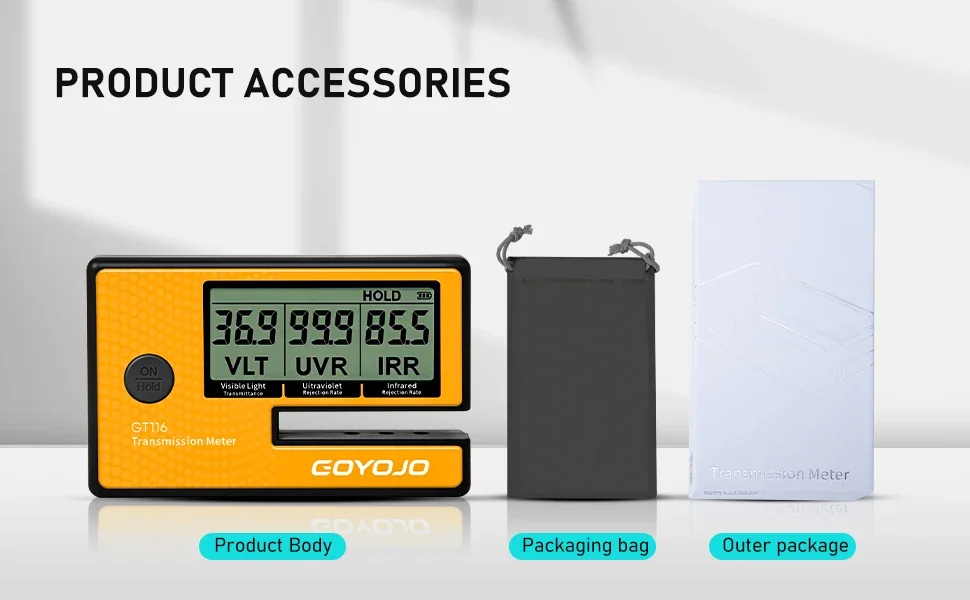 Portable Solar Film Car Transmission Window Tint Meter 3-in-1 VLT UV IR Rejection Tester Automatic Calibration Dropship GT116