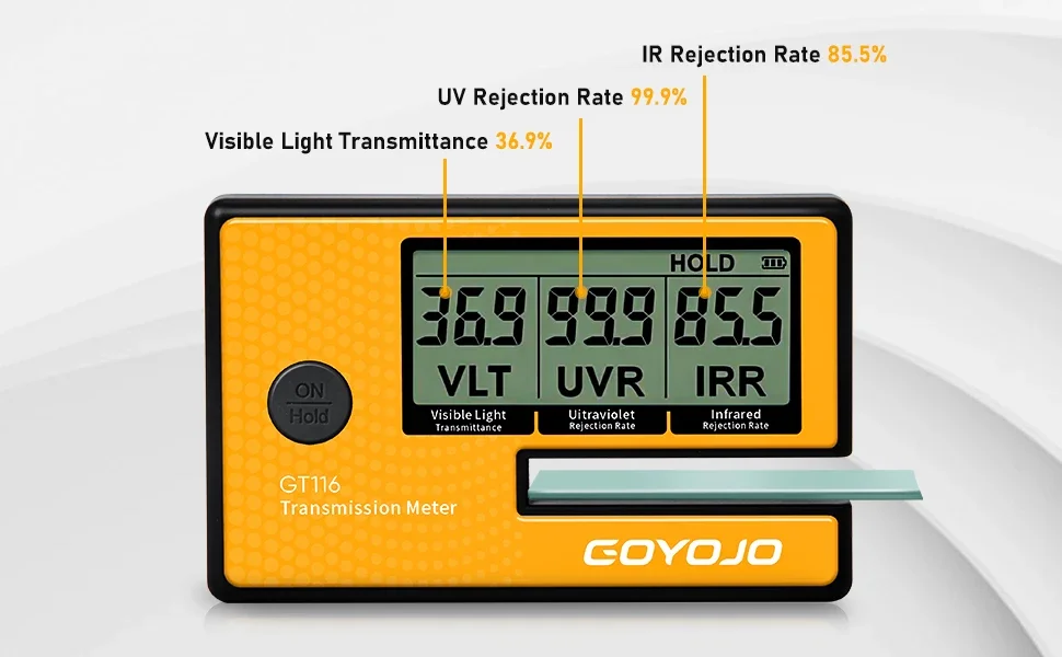 Portable Solar Film Car Transmission Window Tint Meter 3-in-1 VLT UV IR Rejection Tester Automatic Calibration Dropship GT116