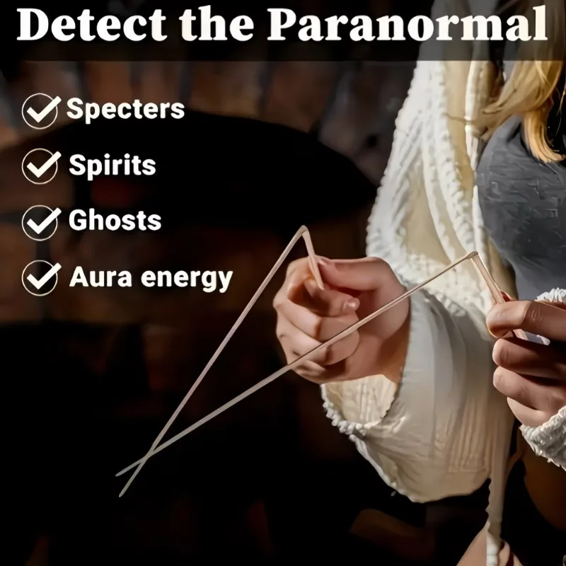 2PCS Divining Water Pure Copper Ghost Hunting Equipment 99.9% Copper Ghost Hunters Dowsing Rods Ghost Hunting