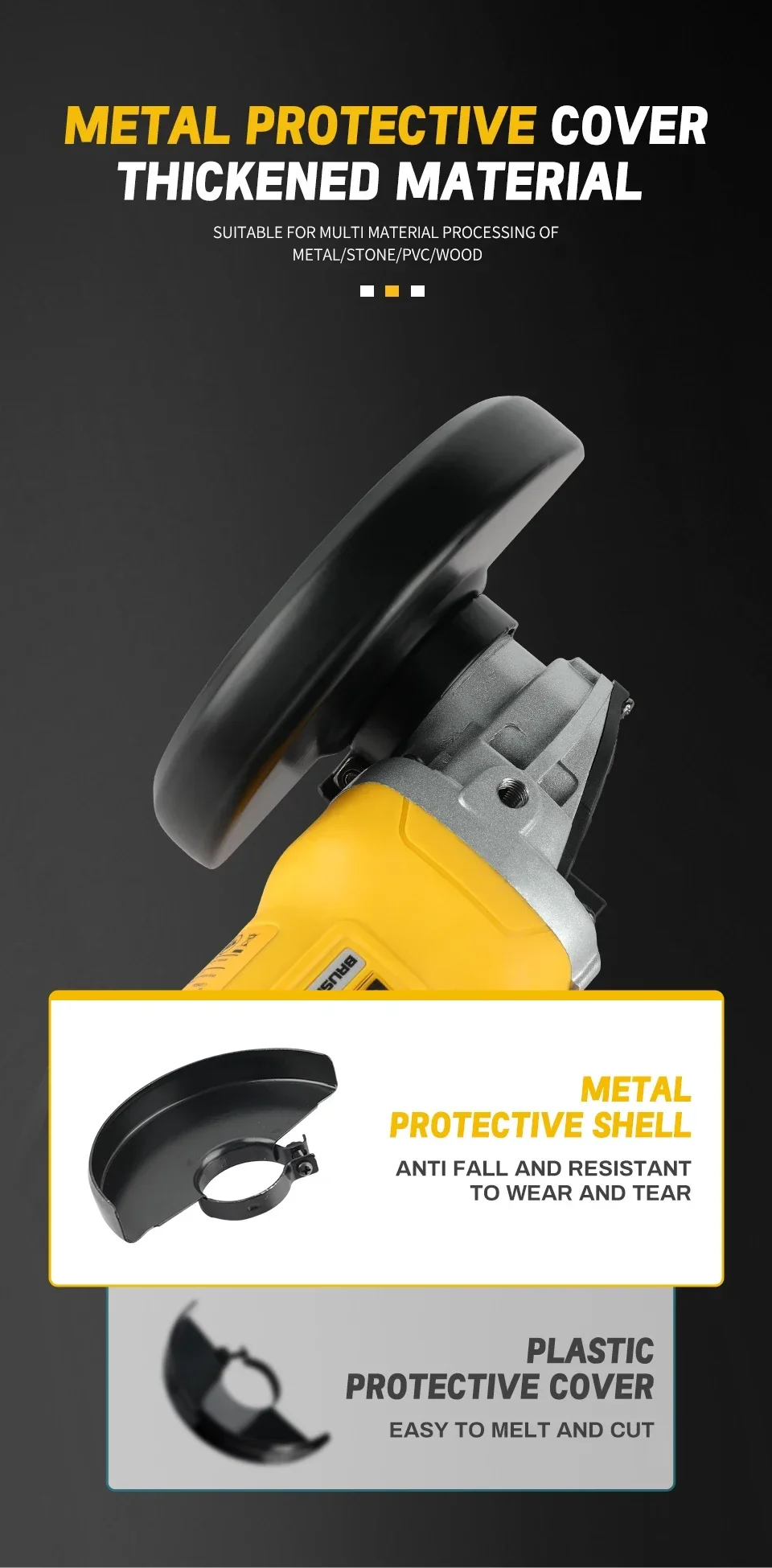 Dewalt DCG406 125MM Brushless Angle Grinder 9000RPM Cordless Cutting Machine Impact Polisher Machine Rechargeable Power Tool