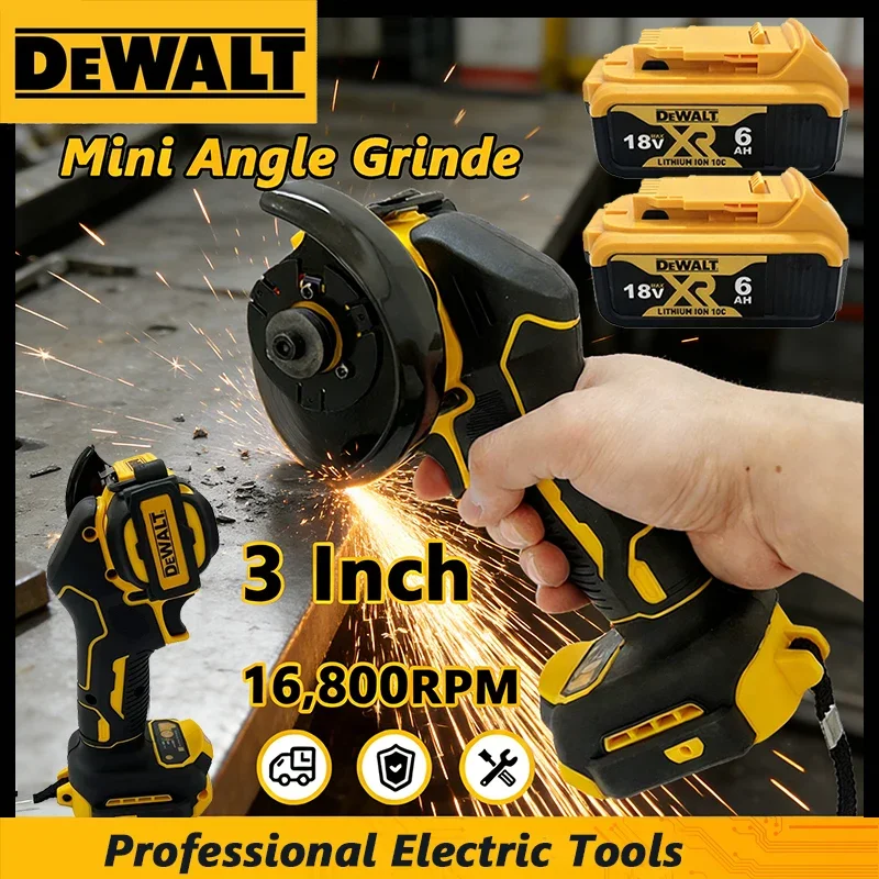 Multifunctional DeWalt Cordless Brushless Angle Grinder Cutter Electric Wrench Polisher Air Pump Heat Gun for 18V Battery