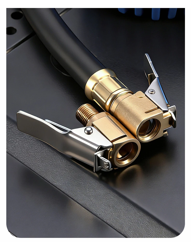 Locking Tire Air Chuck,Brass Tire Inflation Hose Adapter,Tire Nozzle With Tire Valve Threads,Unscrewed Connection Converted