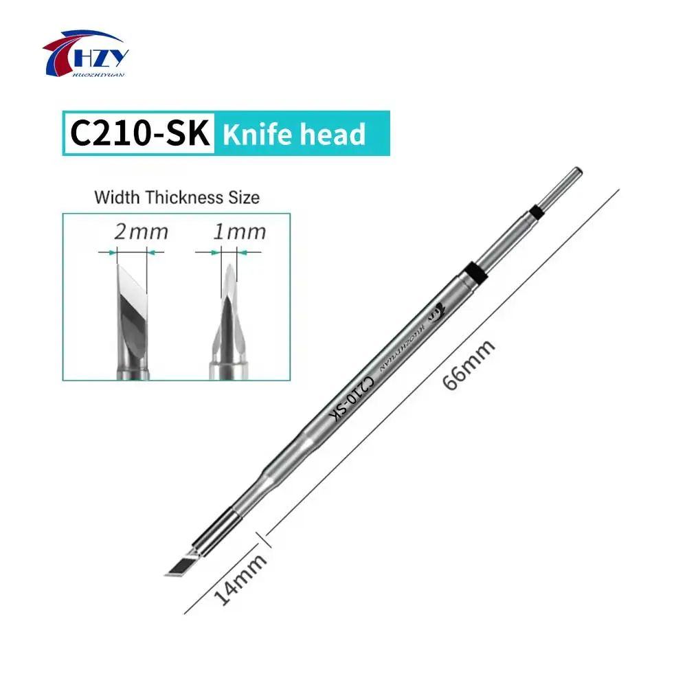 HZY C210 Series Soldering Iron Tips C210-K/SK/I/IS/D/C/B/S/KU/U Welding Iron Head for JBC Sugon T26 T26D T3602 Soldering Station