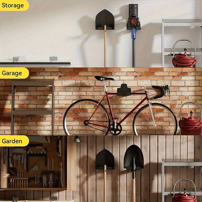 Garage organizer, trimmer rack, garden power tool hanger, weeder stand, wall-mounted lawn trimmer, hedge garden tool