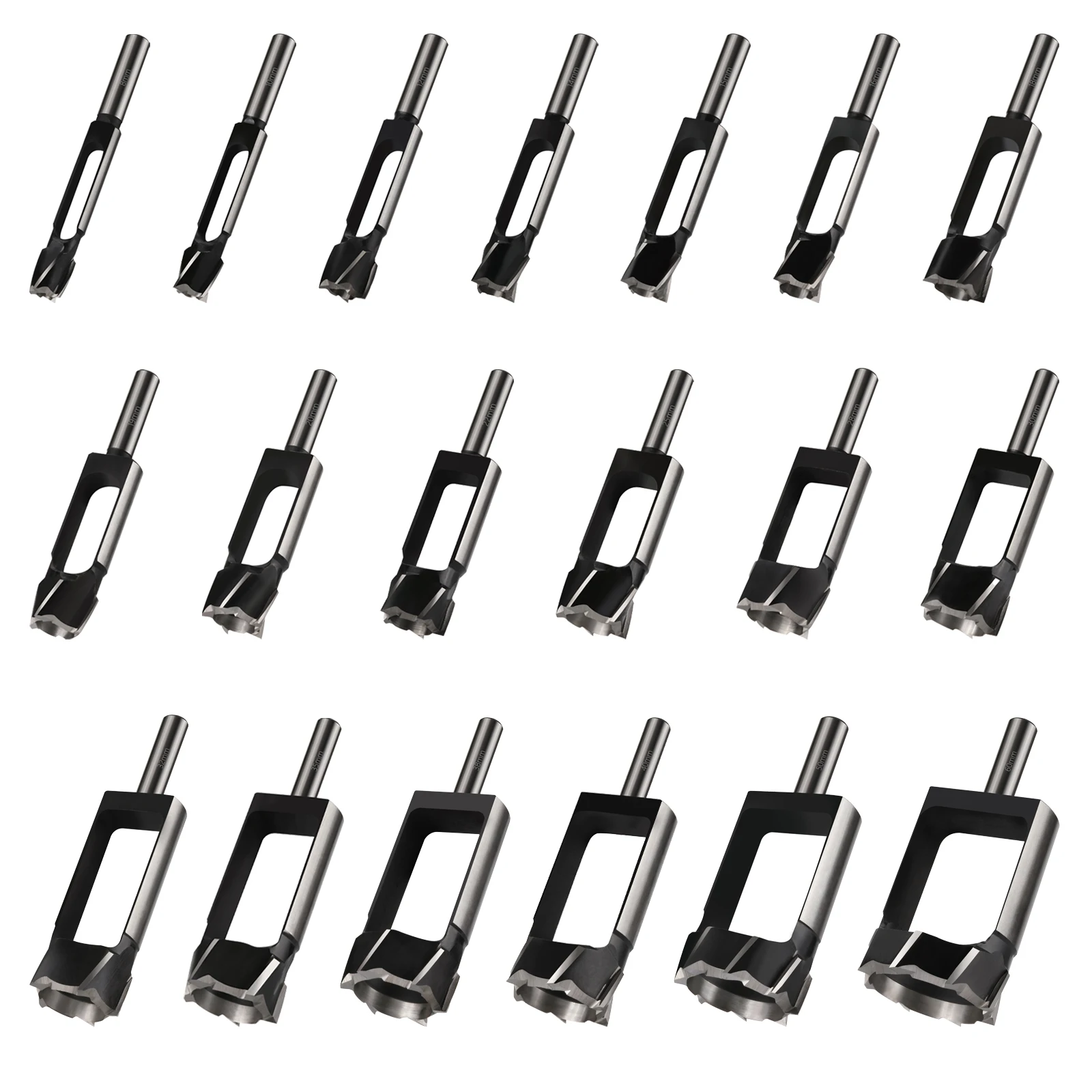 Wood Plug Drill 8-60mm Tenon Dowel Drill Bit Tenon Maker Tapered Plug Hole Cutter Round Bar Hole Drill Bit for Woodworking