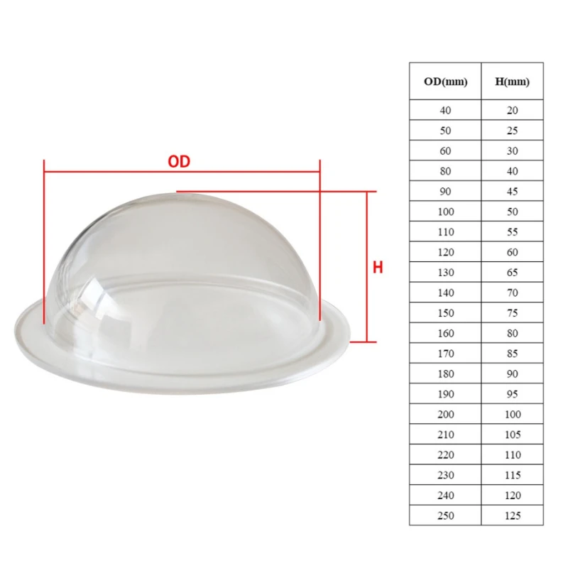 1PCS Clear Dome Camera Cover Security Camera Housing Acrylic Indoor / Outdoor CCTV Replacement