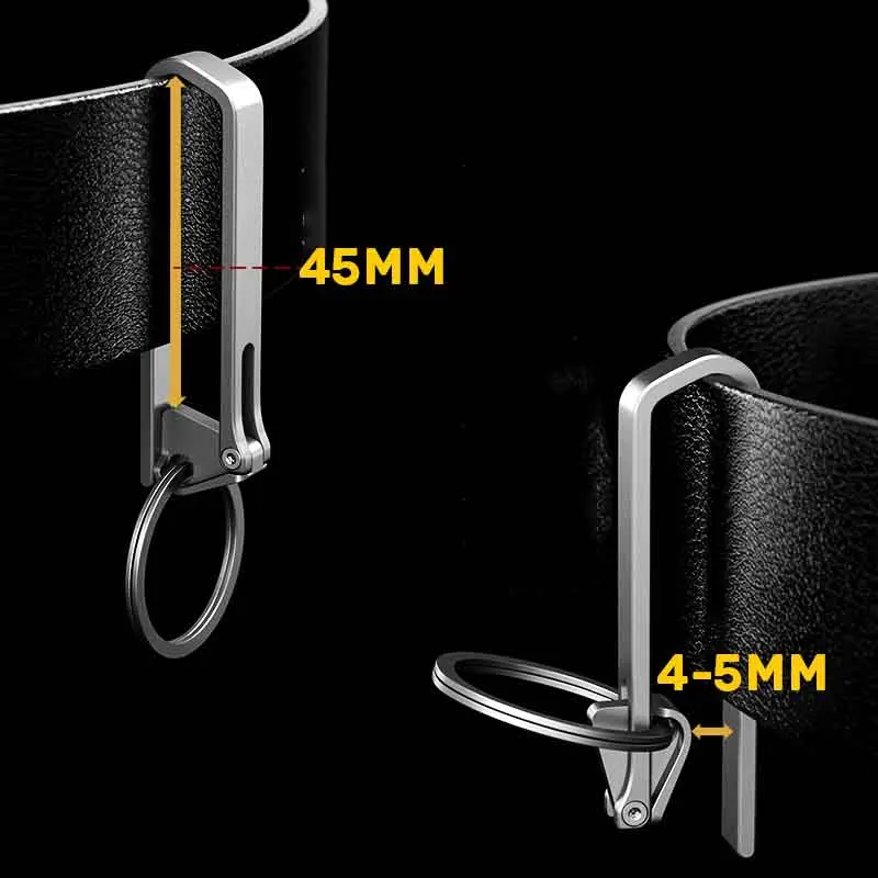 Titanium Keychain Belt Anti-loss And Anti-disengagement Belt Buckle Multi-pant Style Hanging Fasteners For High-end And Durable
