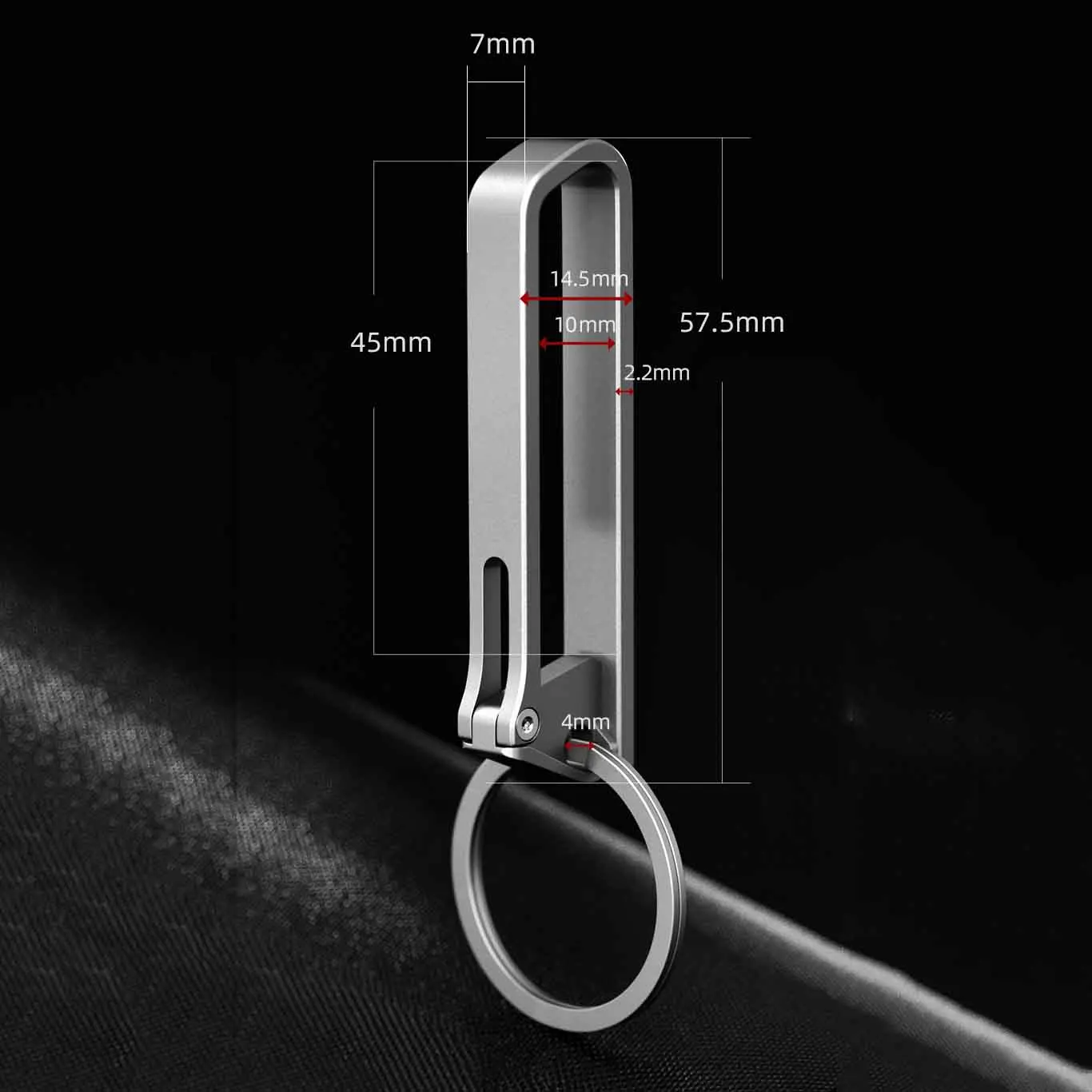 Titanium Keychain Belt Anti-loss And Anti-disengagement Belt Buckle Multi-pant Style Hanging Fasteners For High-end And Durable
