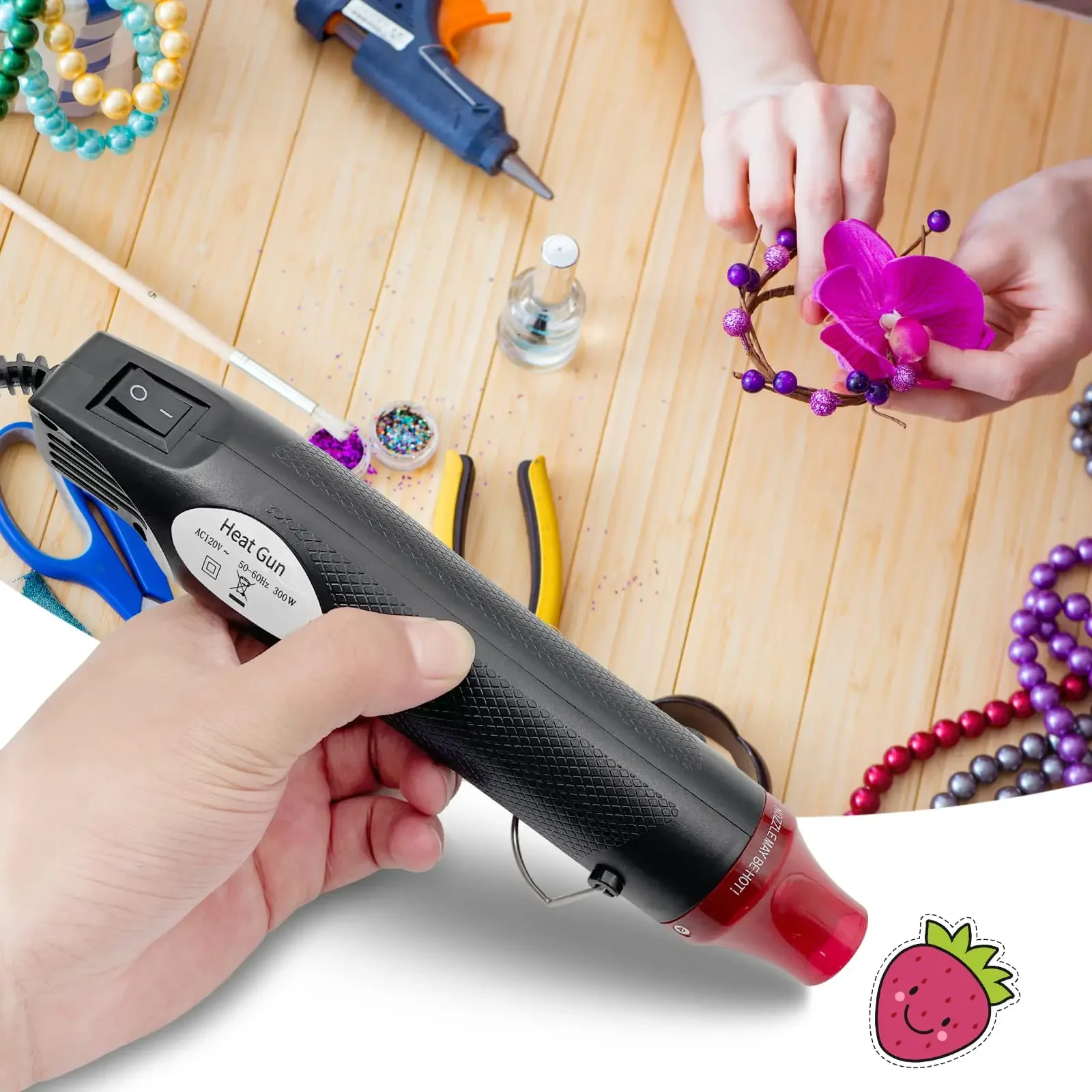 110V/220V US EU Standard Hot Air Gun Mobile Phone Repair Tool Hair Dryer Welding Support Seat Shrink Plastic Air Heat Gun 300W