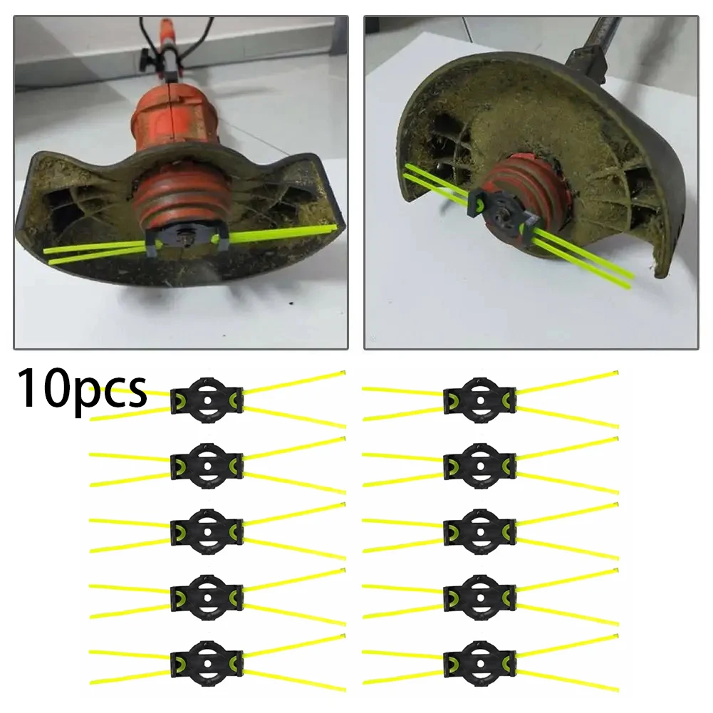 10 Pcs LawnMower Straw Grass Rope Replacement Accessory Garden Grass Trimmer Head Weeding Brush 