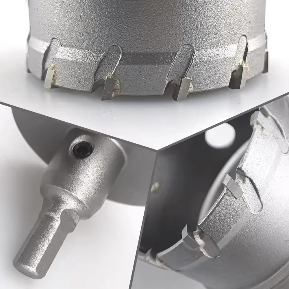 1Pc TCT Hole Saw, 12‑100mm Tungsten Carbide Tipped Hole Cutter for Cutting & Drilling Metal, Stainless Steel, Alloy Steel