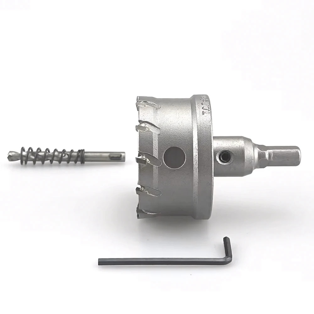 1Pc TCT Hole Saw, 12‑100mm Tungsten Carbide Tipped Hole Cutter for Cutting & Drilling Metal, Stainless Steel, Alloy Steel