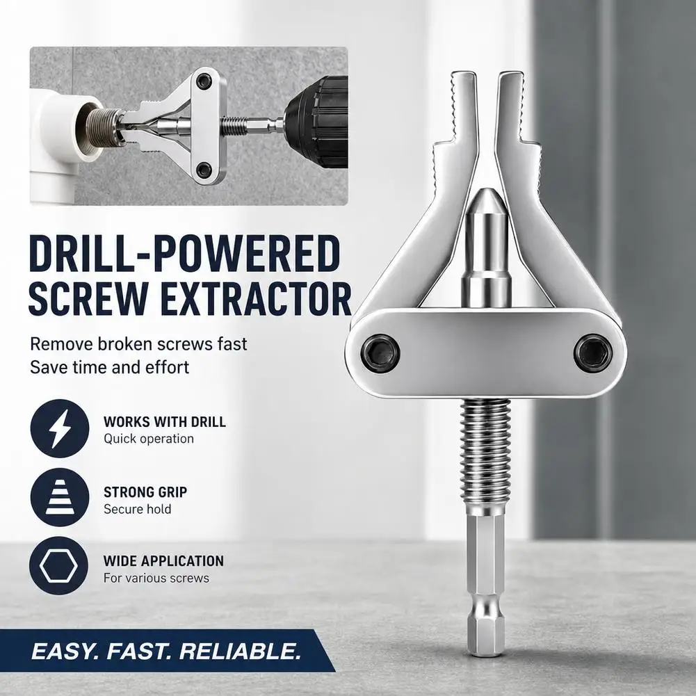 Broken Pipe Tap Extractor Tool Damaged Screw Bolt Thread Valve Remover Tool For 1/2" 3/4" 1" Effortless Broken Pipe Removal