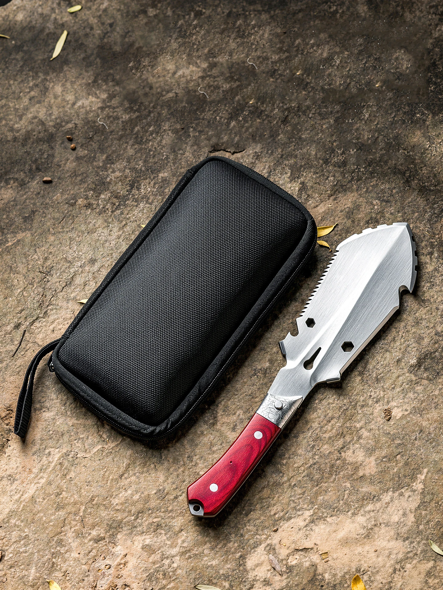 Stainless Steel Multi Tool Set Portable Camping Kit Outdoor Survival Universal Handle Knife Car Home Shovel Saw Bottle Opener
