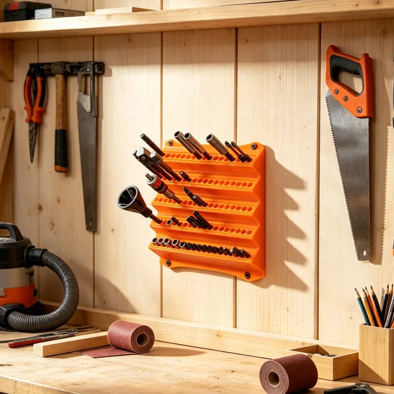 1PC-New Wall-Mounted Screwdriver Bit Holder; Compatible with 6.3mm Bits; 100-Slot Screwdriver Tool Organizer.
